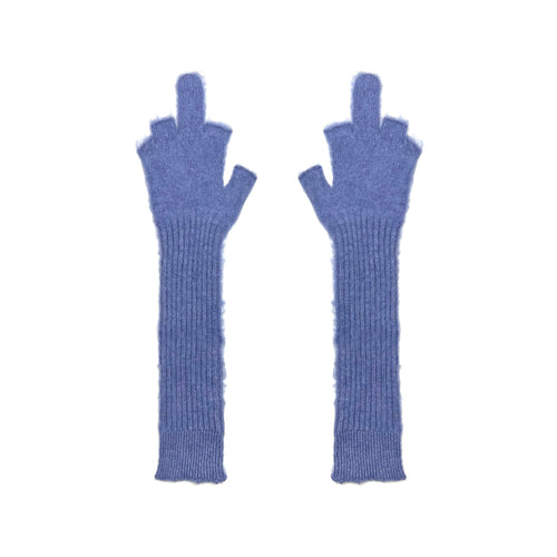 Fuzzy Knit Glove - [SKY]